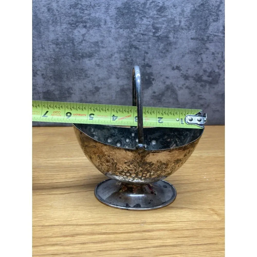 Antique art deco silver plated basket‎